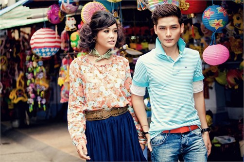 Nukan Trần v&agrave; Tuyết Nhi  xuống phố m&ugrave;a thu